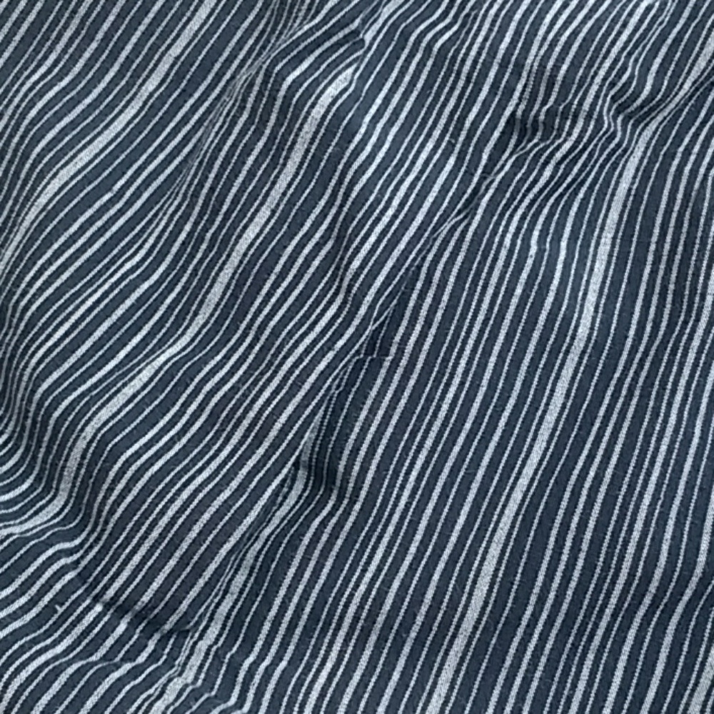 GAP Navy Blue Vertical Stripe Cotton Linen Skirt - Picture 5 of 7